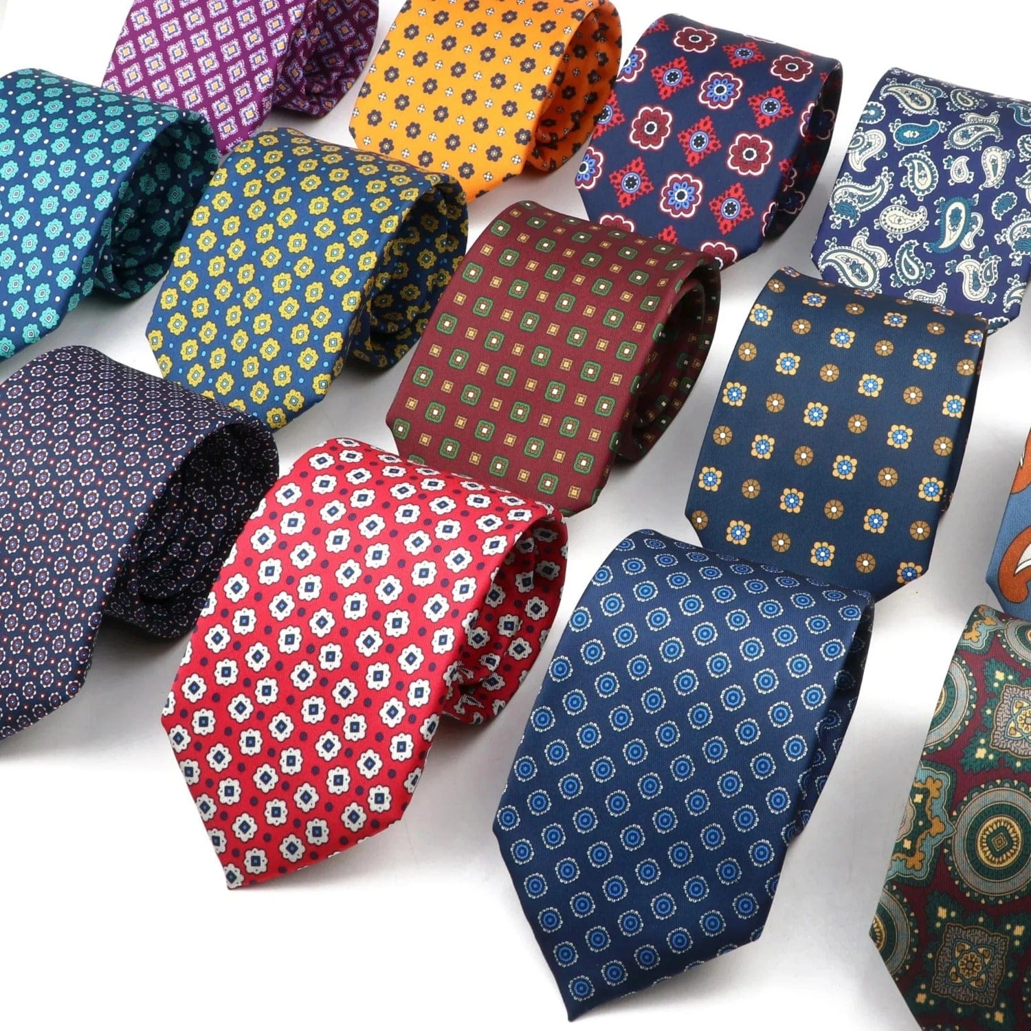 ZONFAZ Novelty Polka Dot Paisley Silk Tie