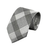 Gray Black Plaid Necktie