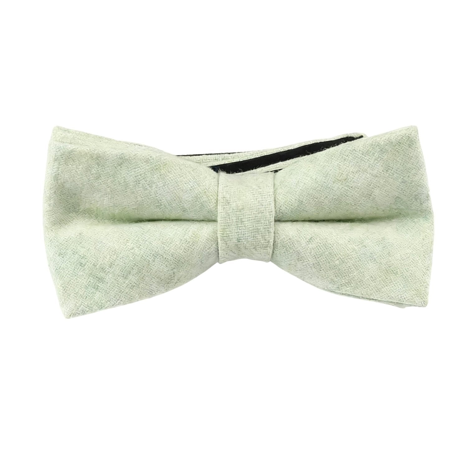 Light Green Herringbone Bowtie