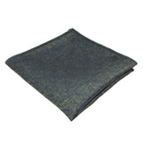 Navy Blue Green Textured Pocket Square