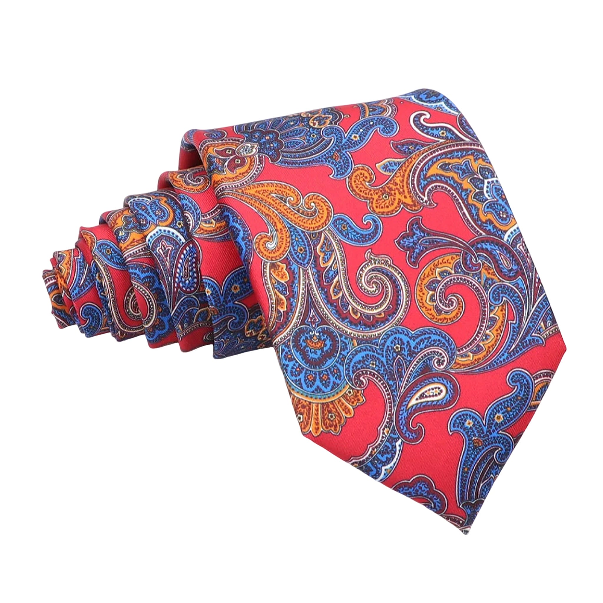 Red Blue Paisley Necktie