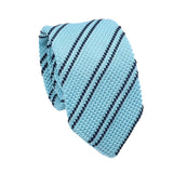 Light Blue Navy Striped Necktie