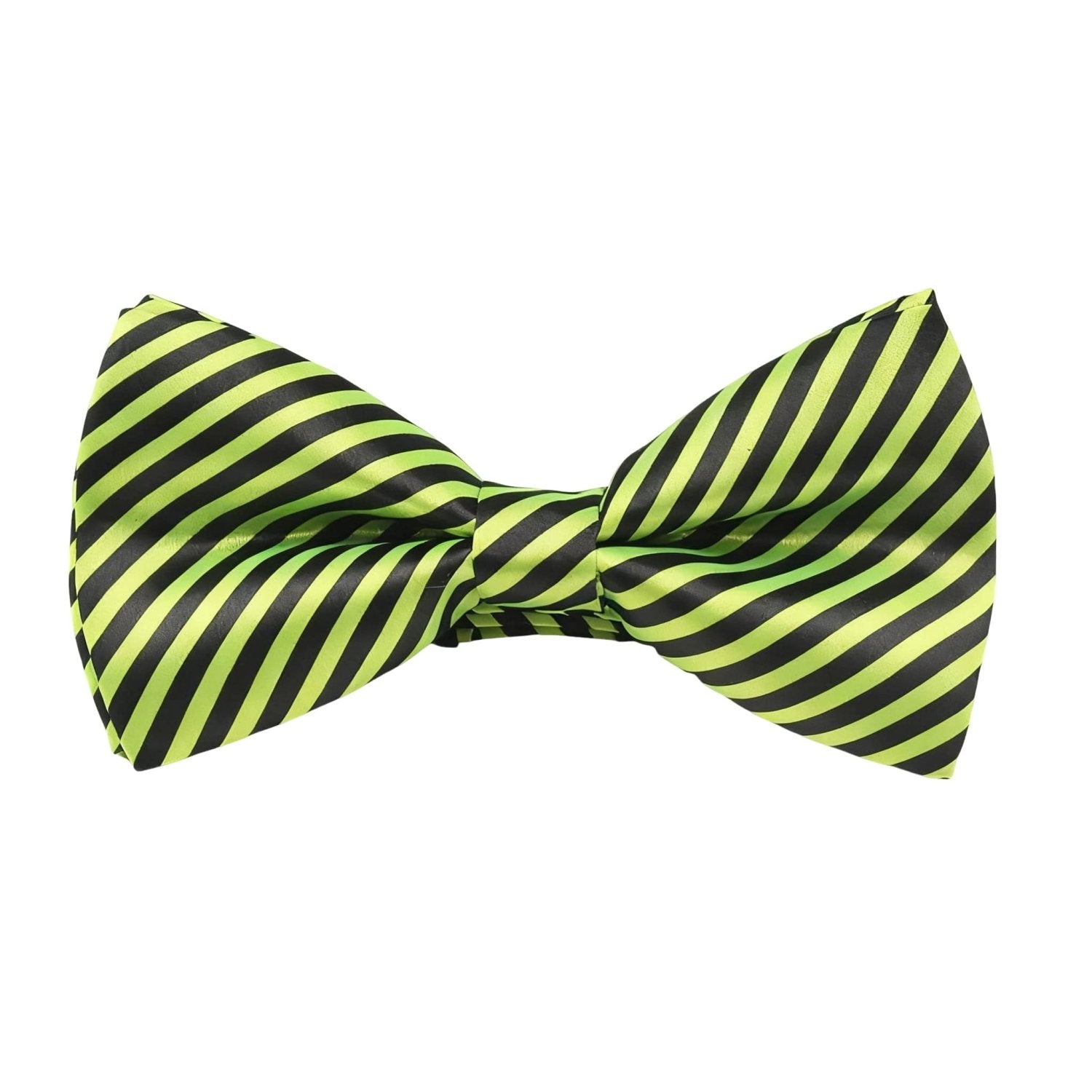 Green With Black Diagonal Stripes Bowtie