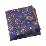 Purple Brown Paisley Pocket Square