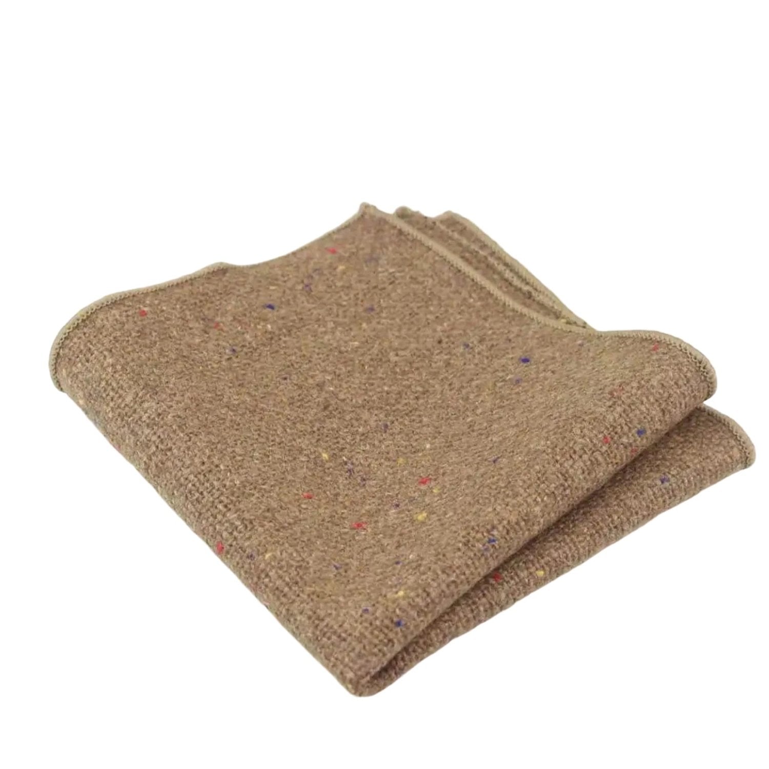 Brown With Colorful Specks Pocket Square