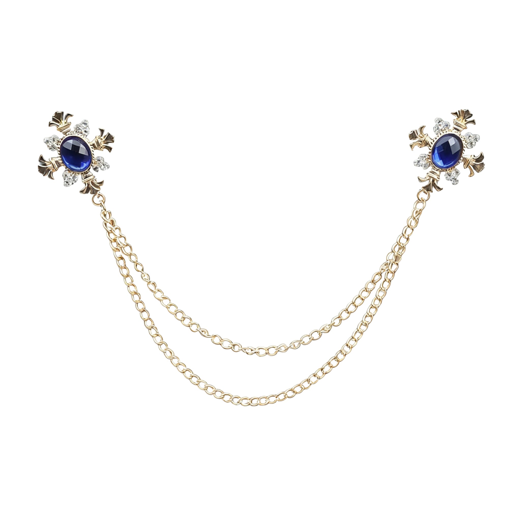 Gold Blue Chain Accessorie