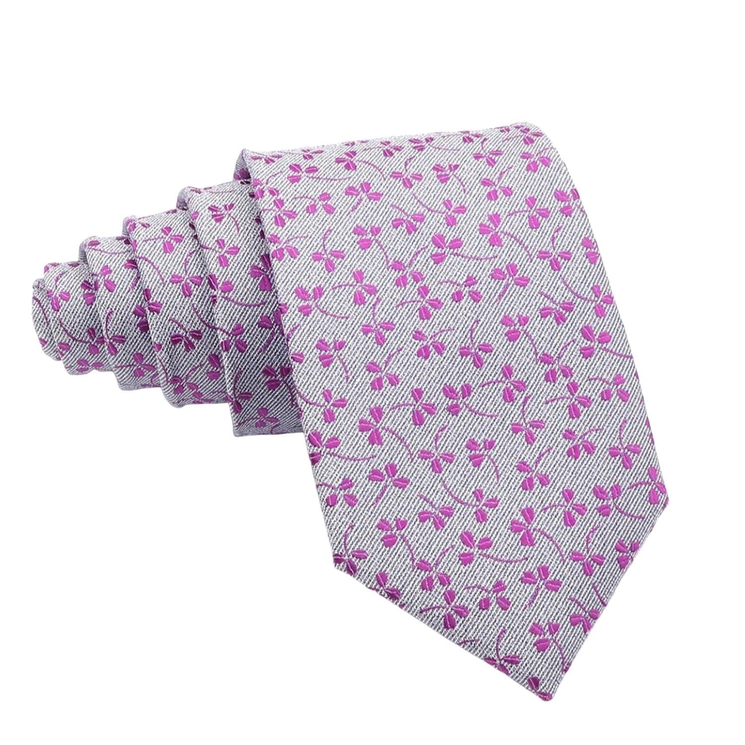 Light Purple With Small White Patterns Necktie
