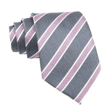 Navy Blue With Red White Striped Necktie