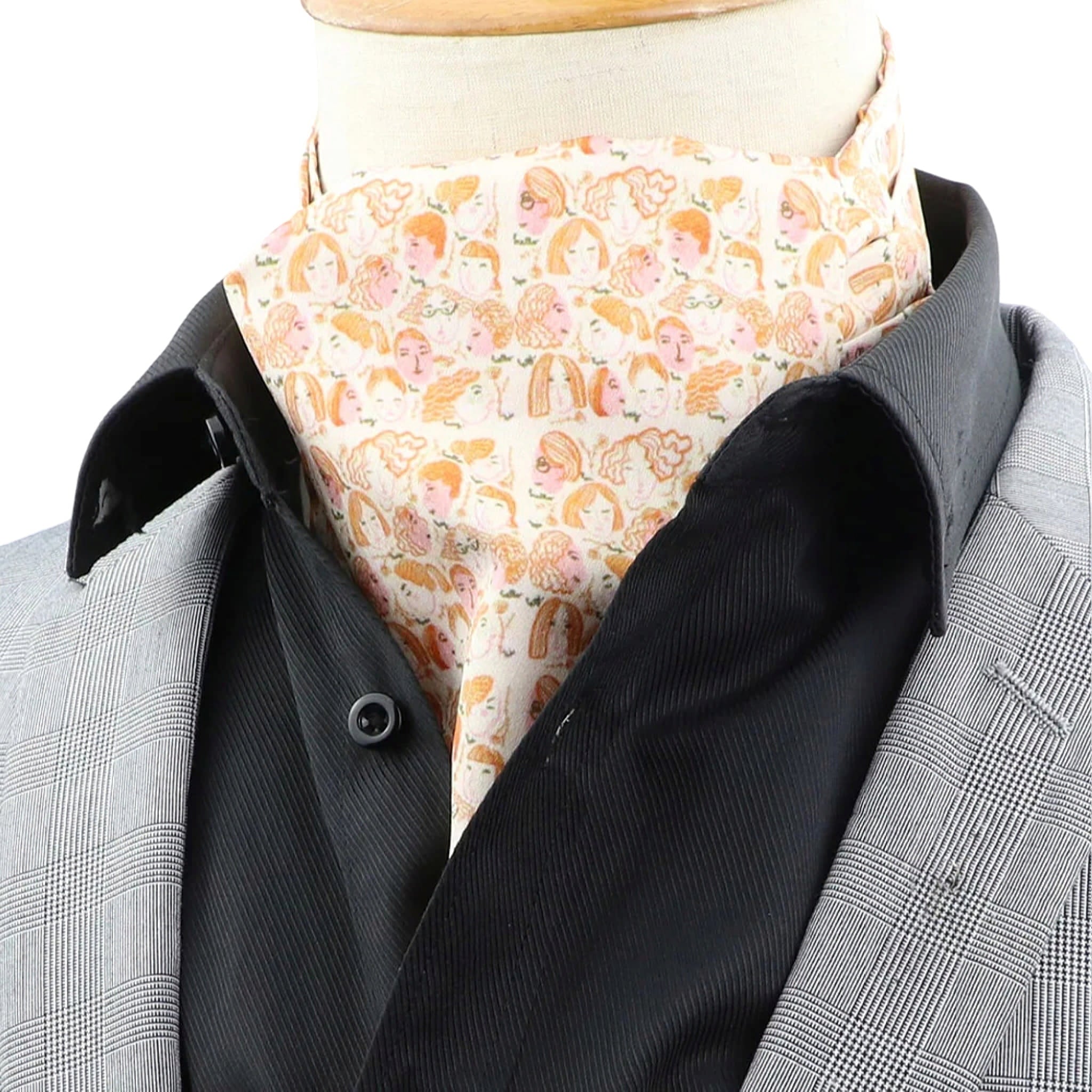 Beige Orange Portrait Ascot