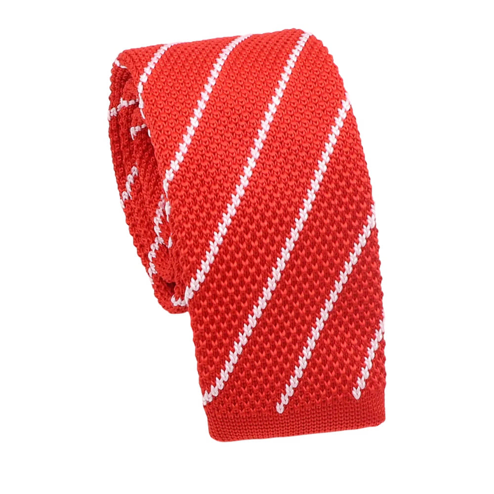 Red White Striped Necktie
