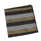 Brown Blue Striped Pocket Square