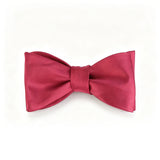 Burgundy Satin Hand‑Tied Men's Bow Tie