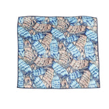 Blue Peach Abstract Pocket Square