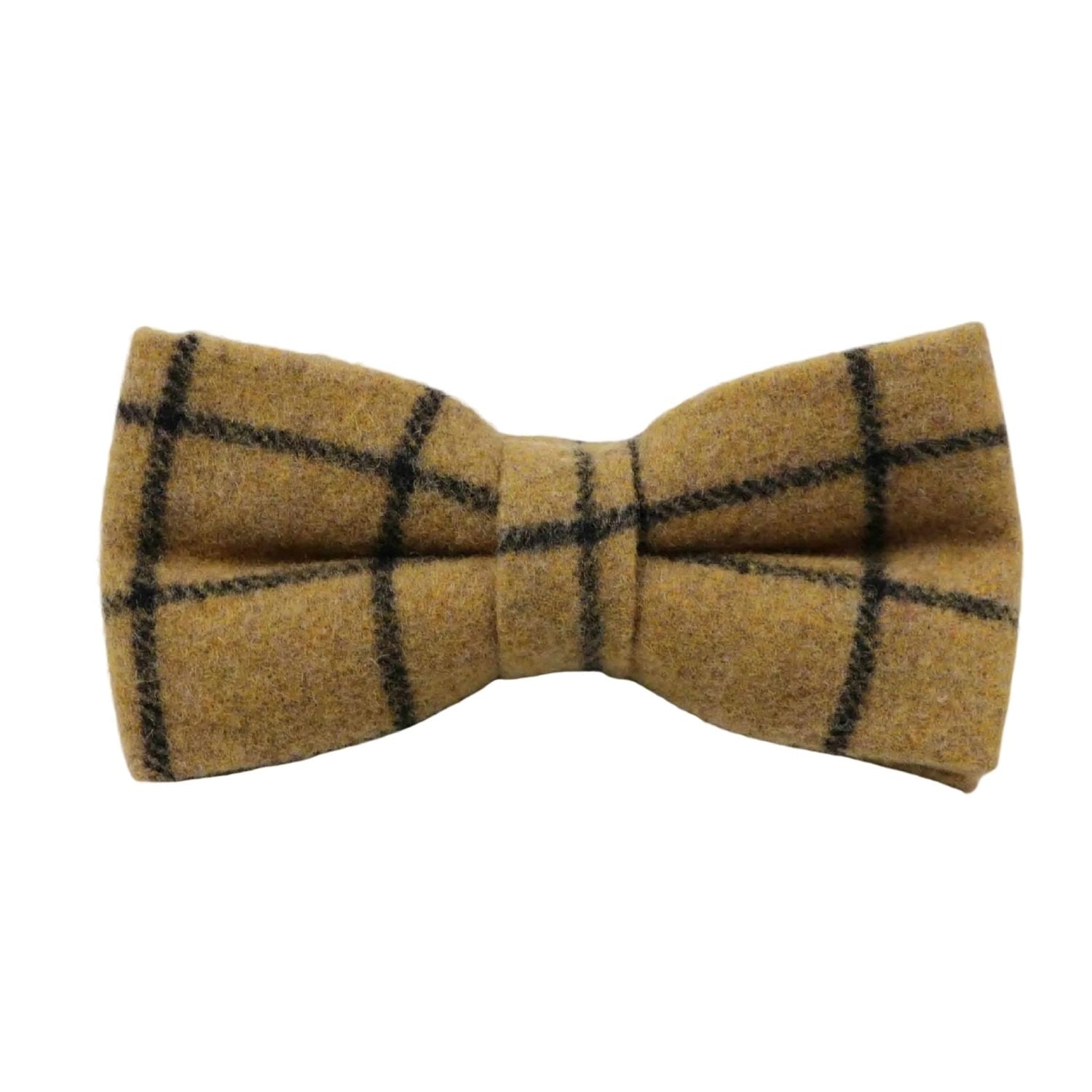 Yellow With Black Plaid Bowtie