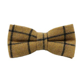 Mustard Check Bow Tie