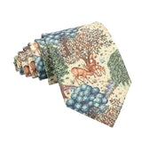 Beige Brown Animal Necktie