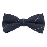 Navy Stripe Bow Tie