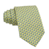 Yellow Blue Car Necktie