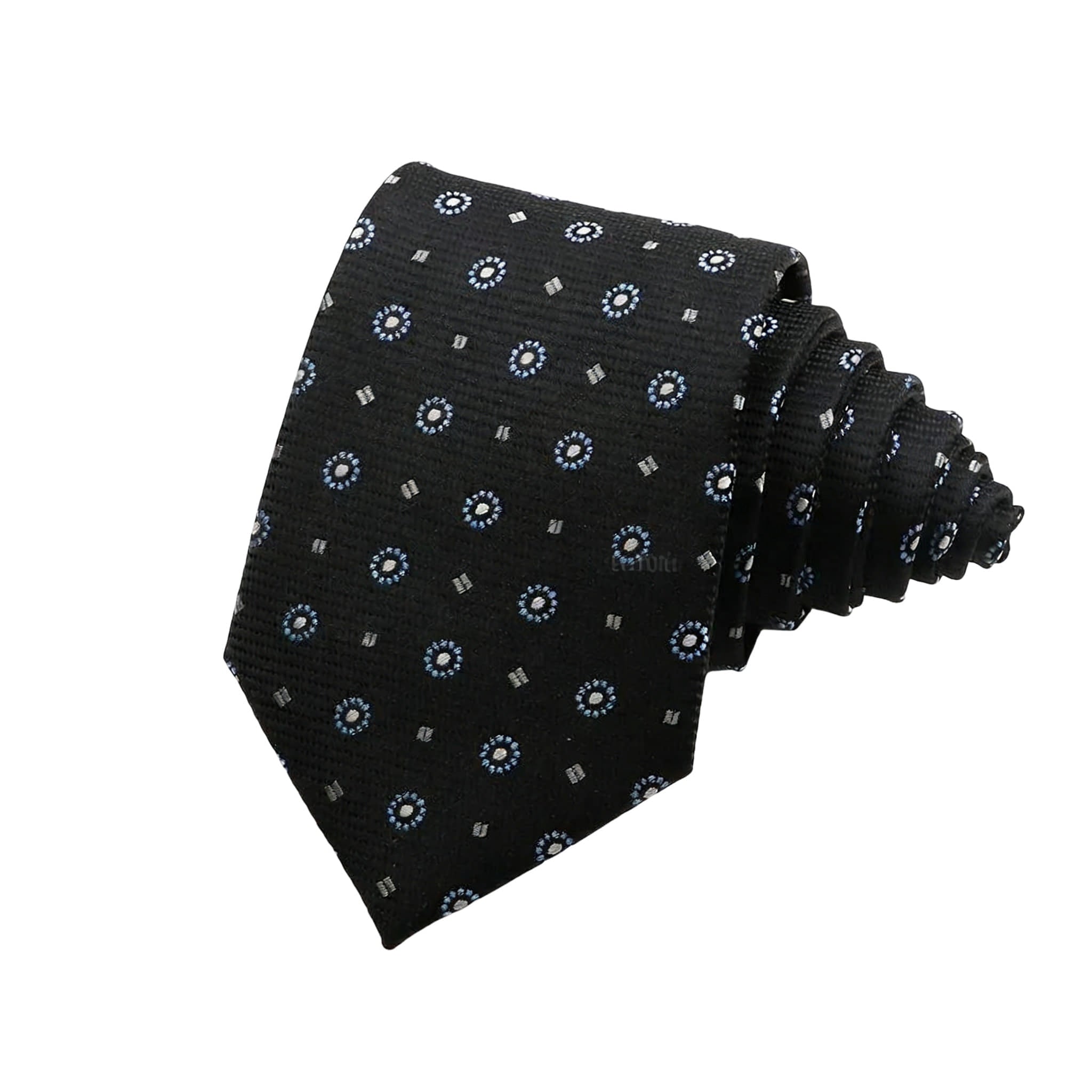 Black Blue Dotted Necktie