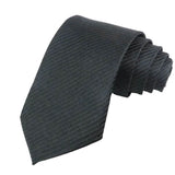 Black Black Striped Necktie