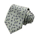 Sage Green Navy Blue Geometric Necktie