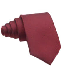 Burgundy Solid Necktie
