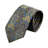 Blue Yellow Paisley Necktie