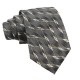 Gray Yellow Plaid Necktie