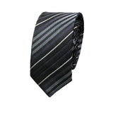 Black Gray Striped Necktie