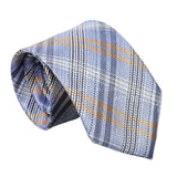 Light Blue Brown Plaid Necktie