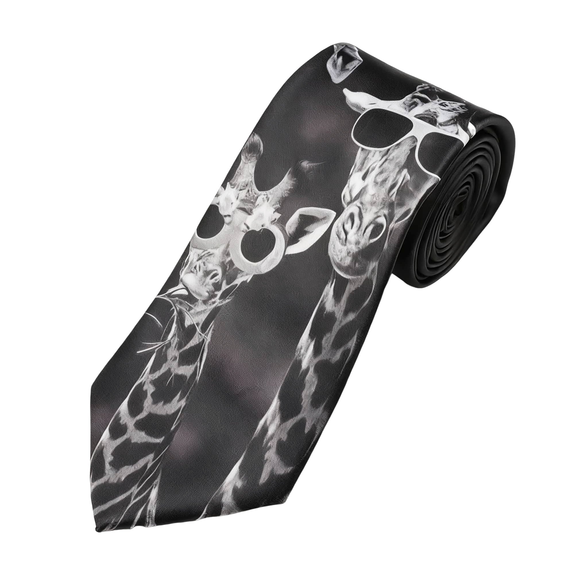 Black White Giraffe Necktie