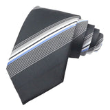 Black White Striped Necktie
