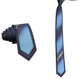 Black Blue Striped Necktie