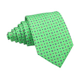 Green Orange Floral Necktie