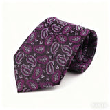 Black Purple Paisley Necktie