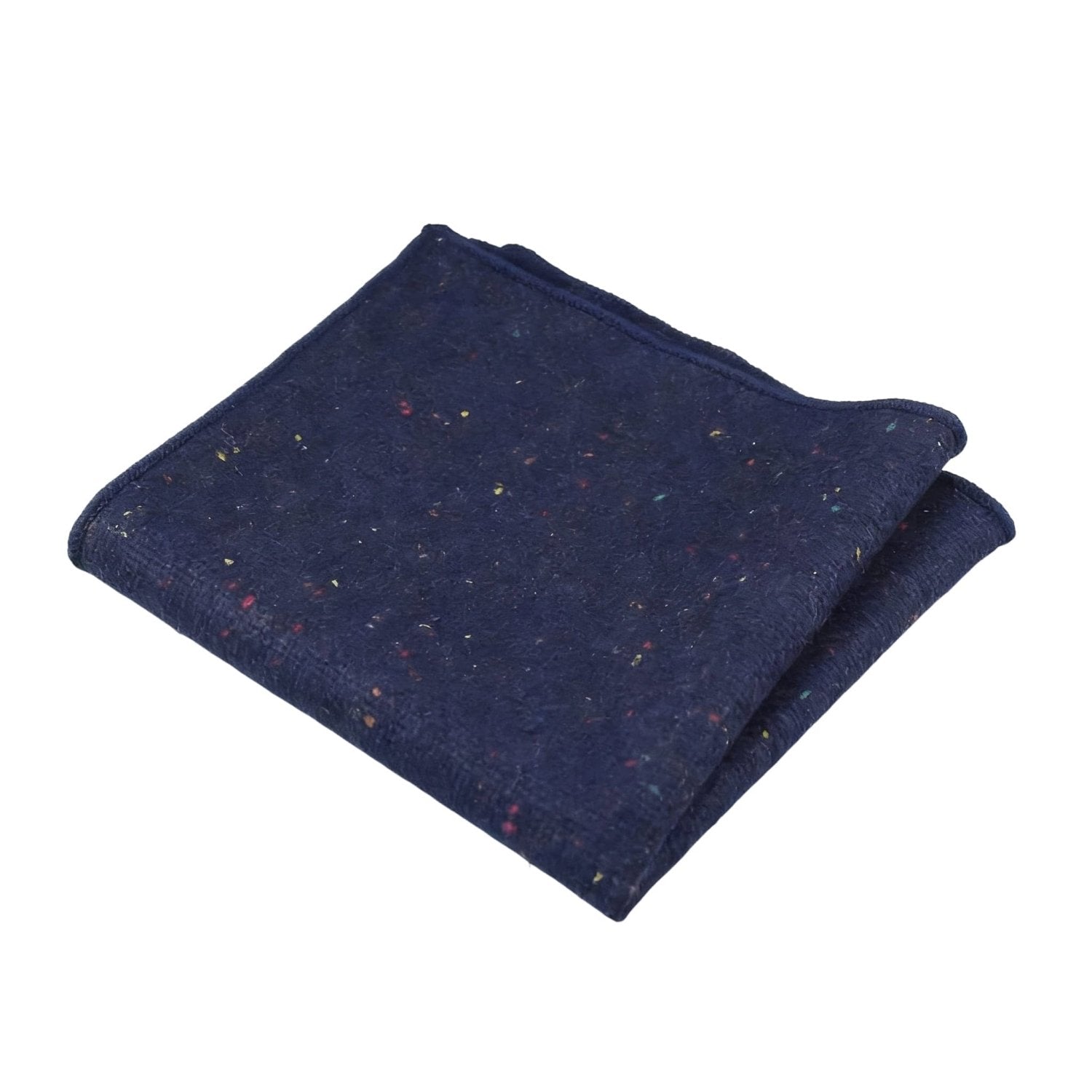 Dark Blue With Multicolor Speckled Pocket Square
