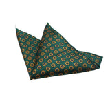Green Gold Floral Pocket Square