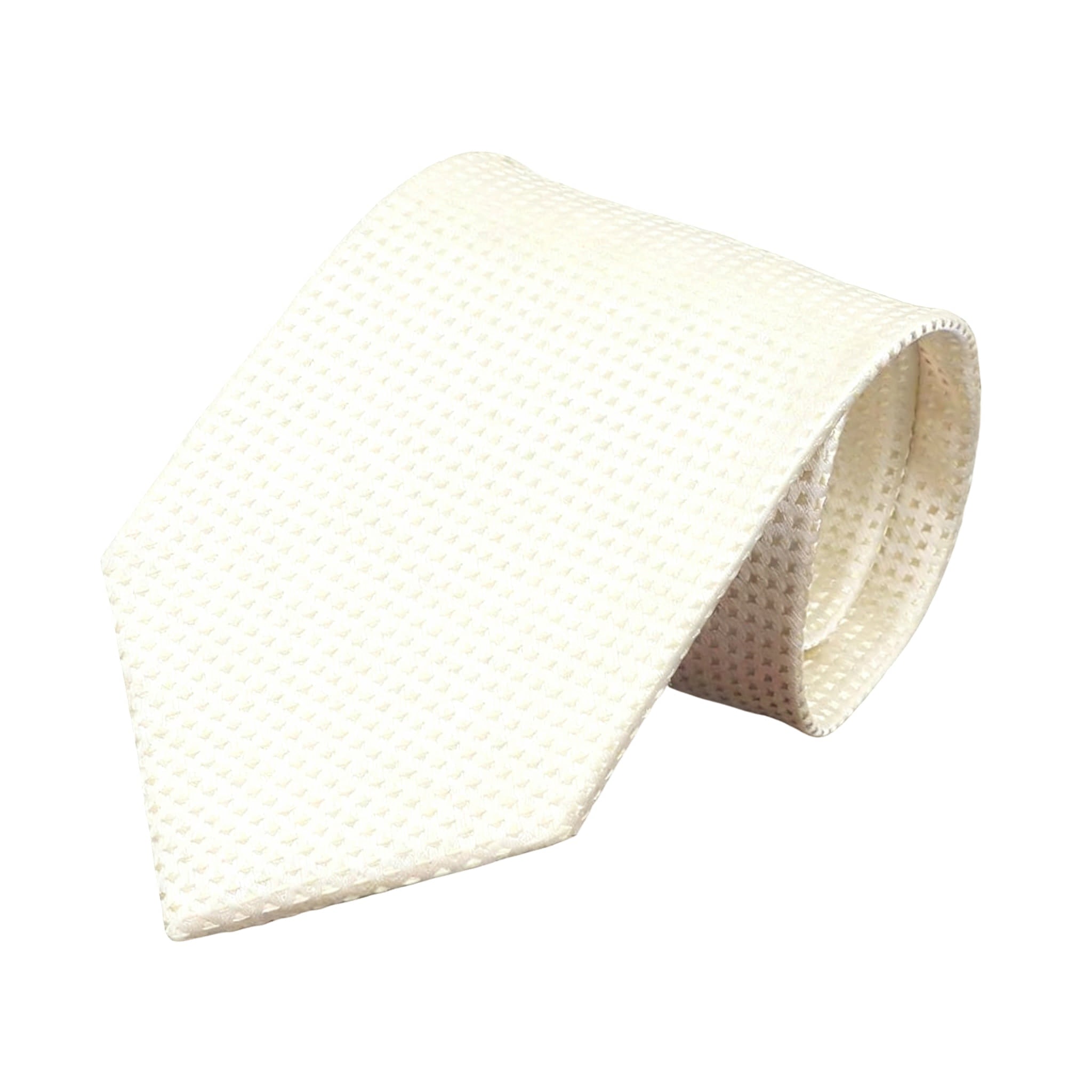 Beige White Dotted Necktie