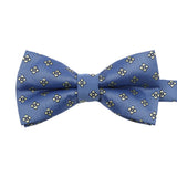 Blue Gold Floral Bowtie