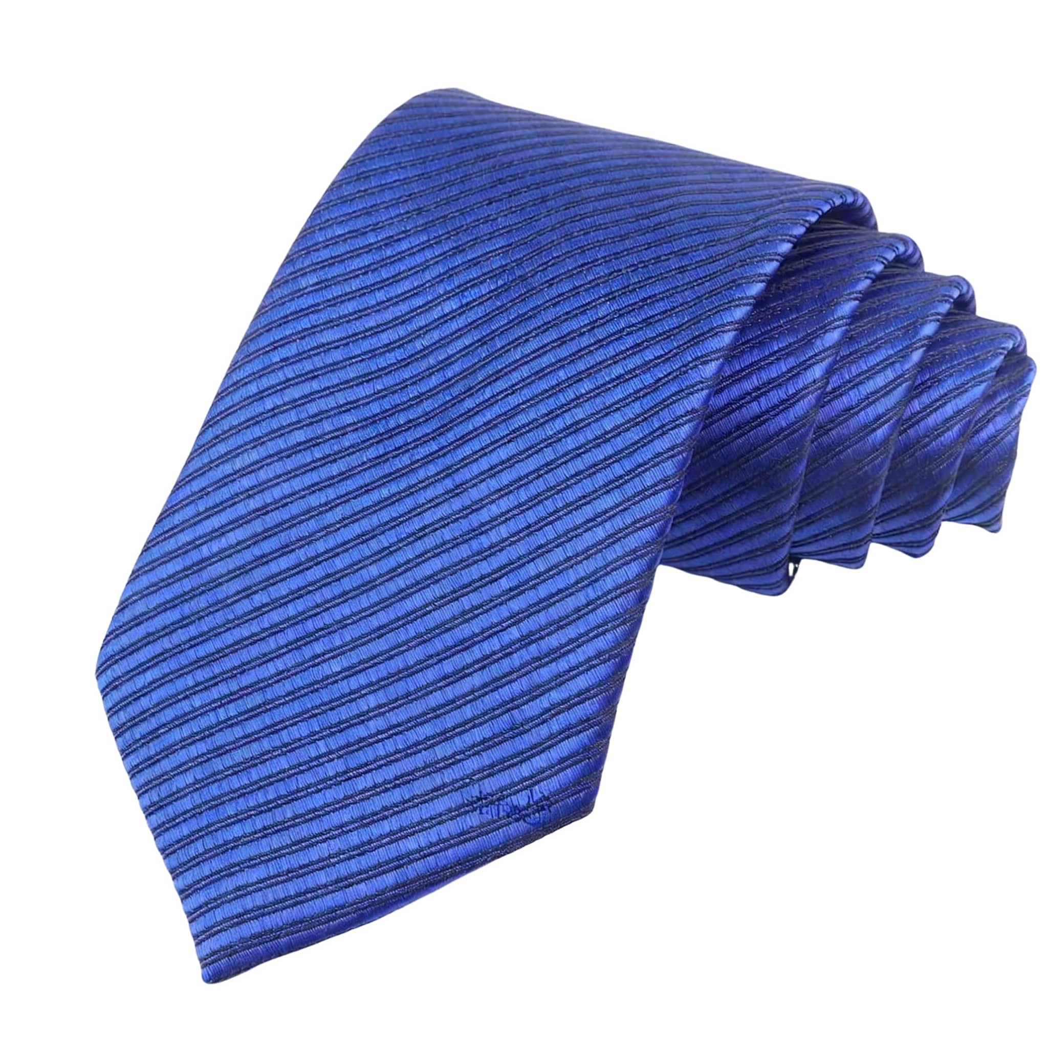 Blue Black Striped Necktie