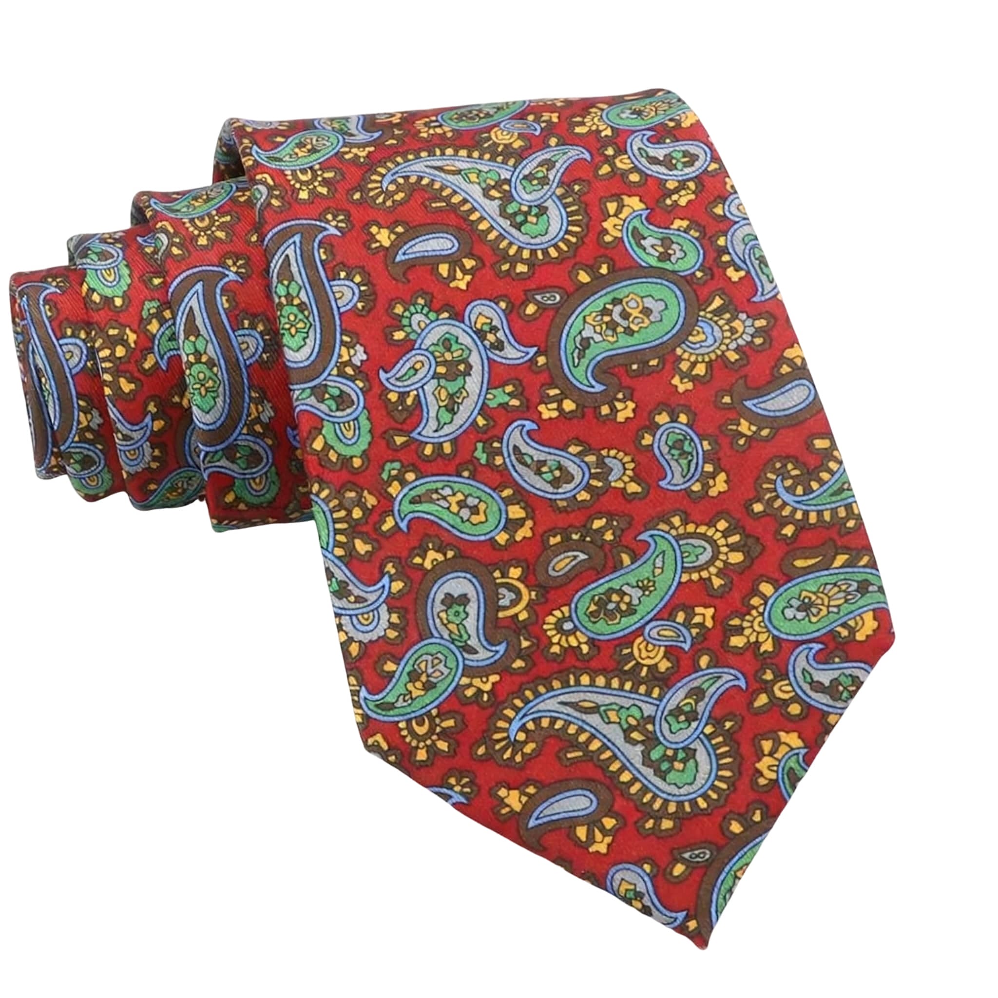 Red Blue Paisley Necktie
