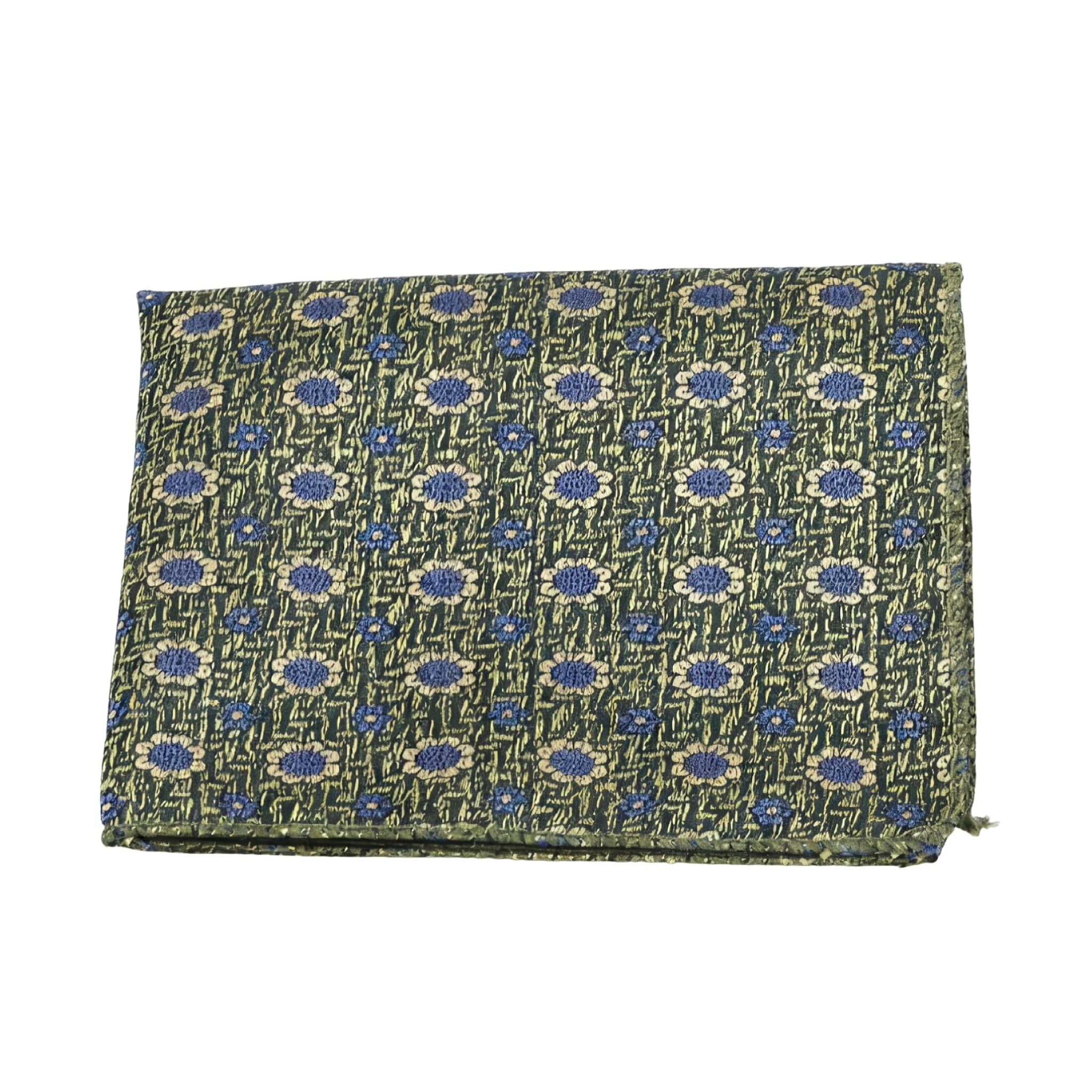 Green Blue Floral Pocket Square