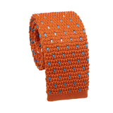 Orange Blue Dotted Necktie