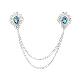 Silver Blue Rhinestone Accessorie