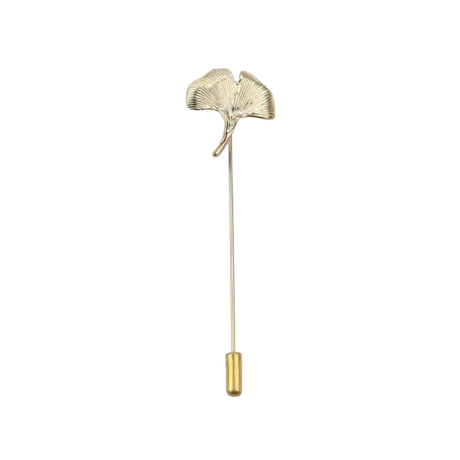 Gold Ginkgo Lapel Pin