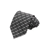 Black White Striped Necktie