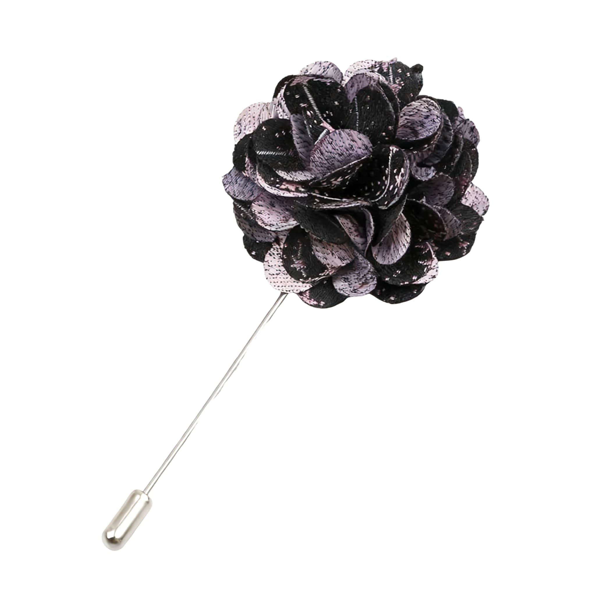Black Gray Polka Dot Lapel Pin