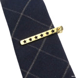 Gold Black Star Tie Bar