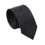 Black Red Polka Dot Necktie