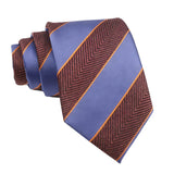 Blue Brown Striped Necktie
